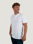 3 Button White Short Sleeve Henley | Fresh Clean Threads Canada