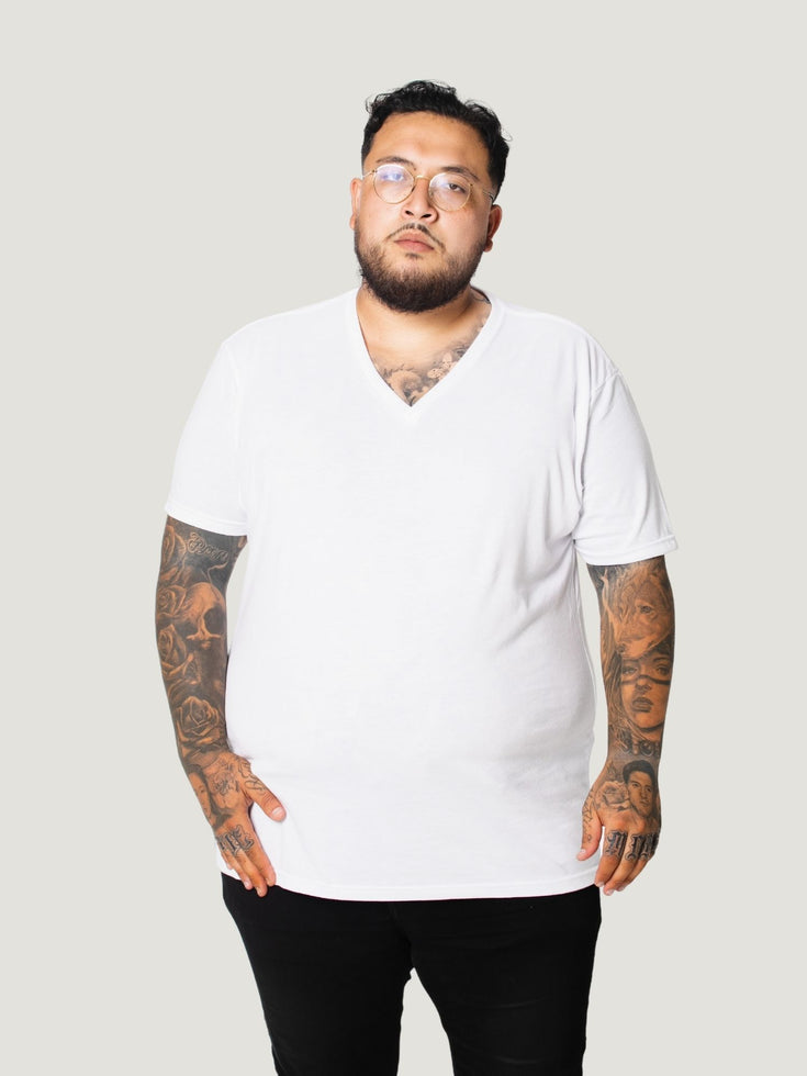 White V Neck | Fresh Clean Threads Canada