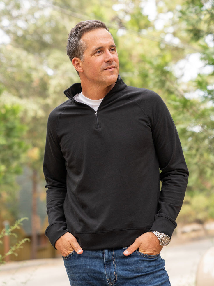 Black Q-Zip | Fresh Clean Threads Canada