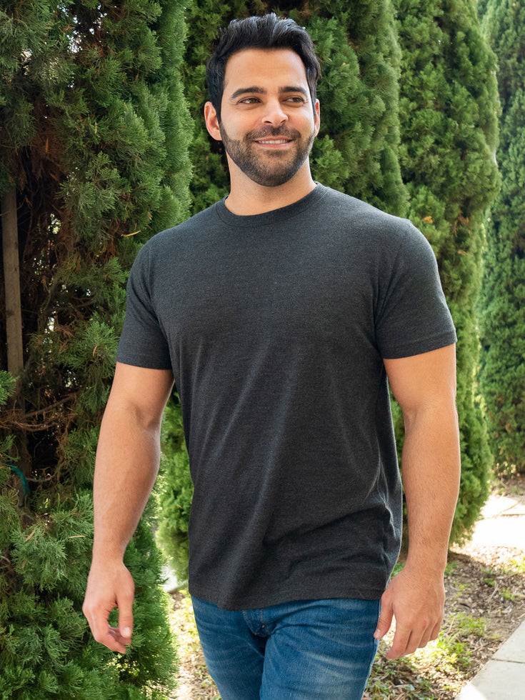 Charcoal Crew Neck T-Shirt | Fresh Clean Threads Canada