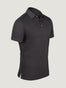 Ladder Stiched hems and sleeves on Charcoal Torrey Polo | Fresh Clean Threads Canada