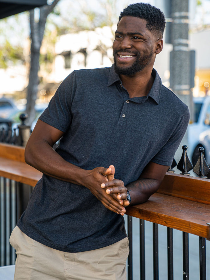 Charcoal Polo | Fresh Clean Threads Canada