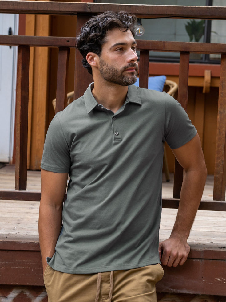 Mercury Green Polo | Fresh Clean Threads Canada
