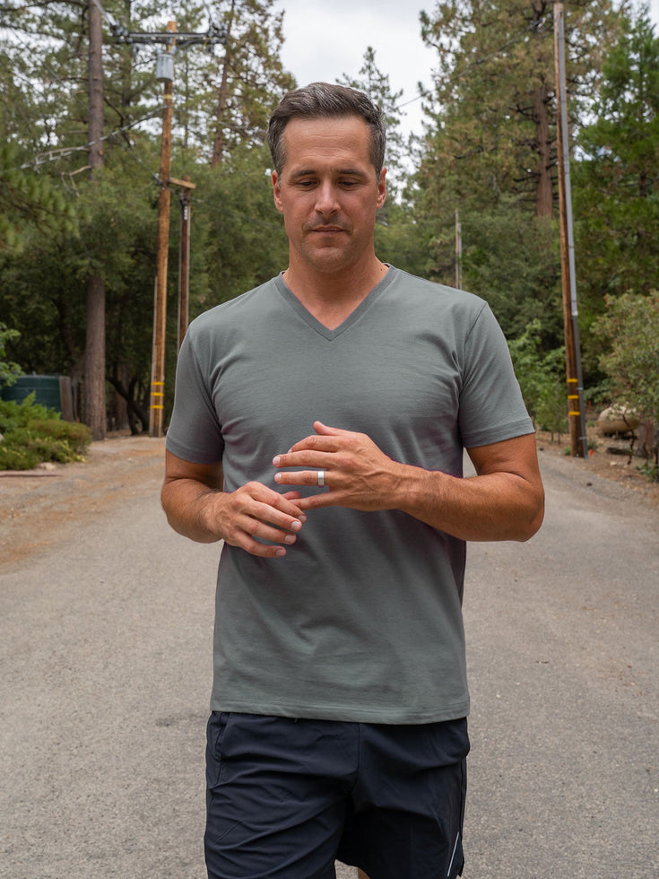 Mercury Green V Neck | Fresh Clean Threads Canada