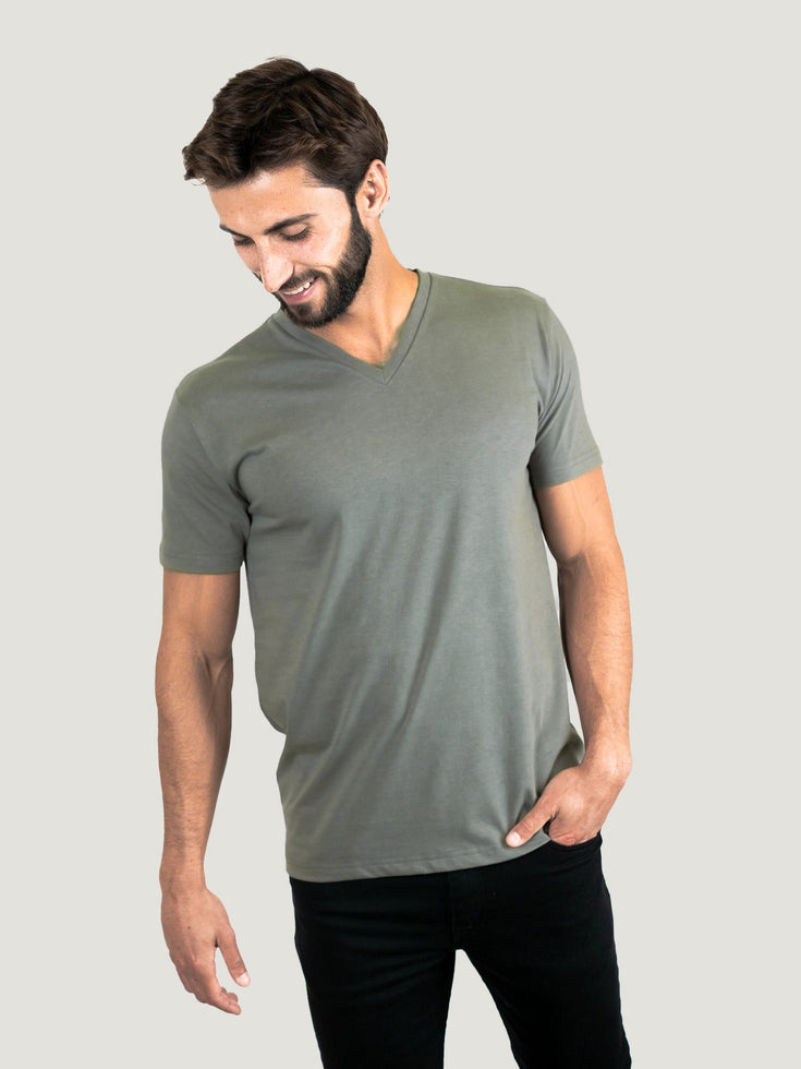 Mercury Green V Neck | Fresh Clean Threads Canada