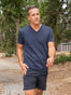 Odyssey Blue V Neck Tee | Fresh Clean Threads Canada