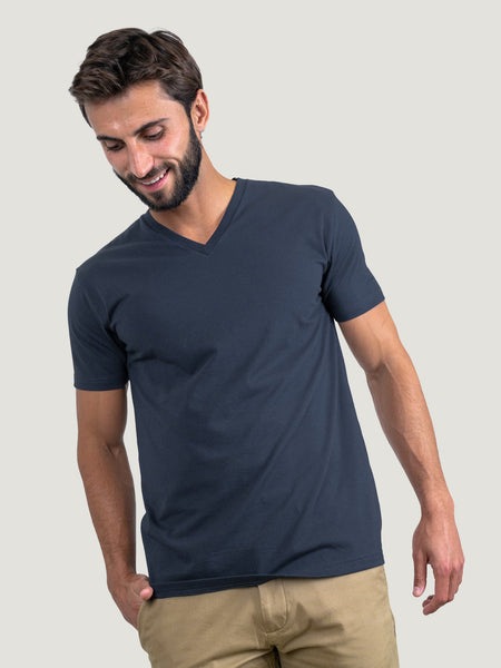 Odyssey Blue V-Neck Tee | Men's V-Neck T-shirt Collection