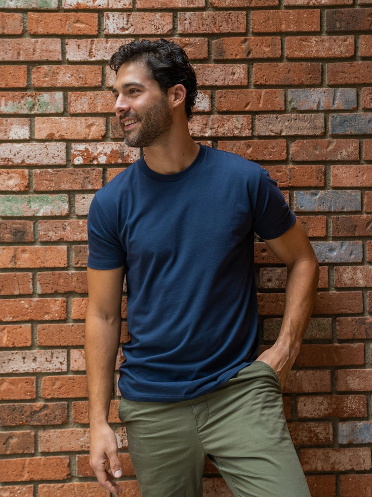 Odyssey Blue Crew Neck Tee | Fresh Clean Threads Canada