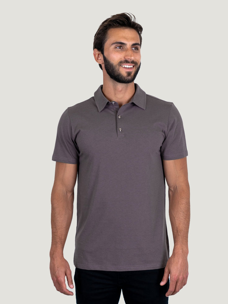 Super Soft Purple Galaxy Torrey Polo | Fresh Clean Threads Canada