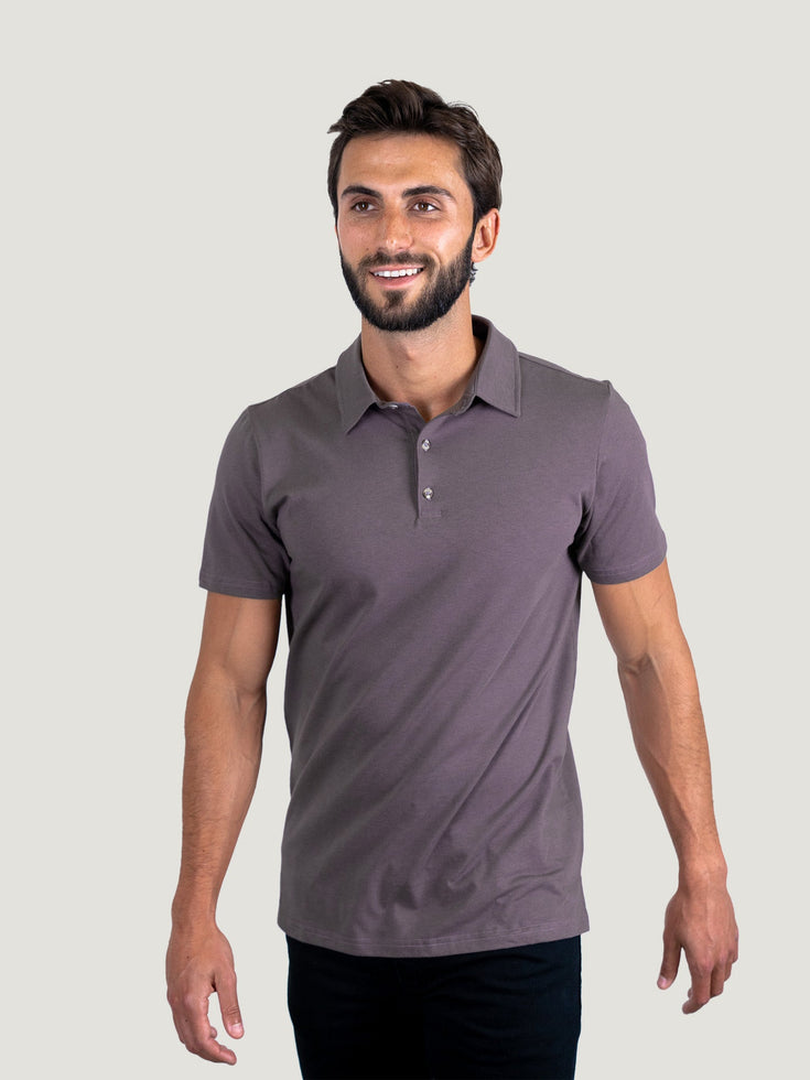 Stratusoft Purple Galaxy Torrey Polo | Fresh Clean Threads Canada