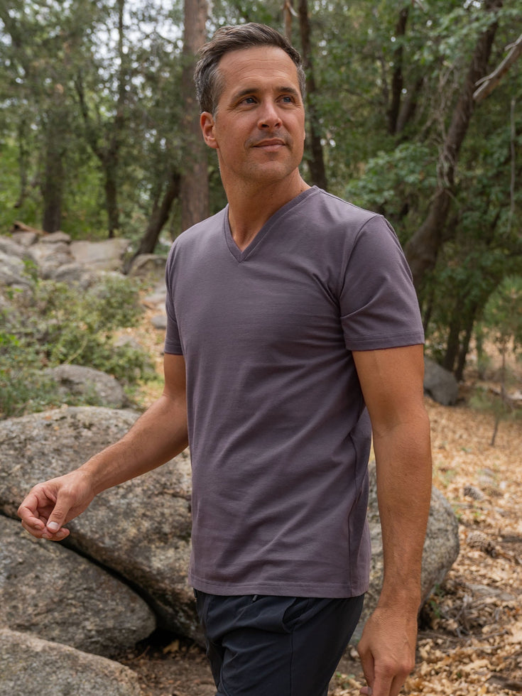 Purple Galaxy V-Neck | Fresh Clean Threads Canada