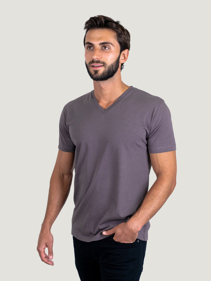 StratuSoft Purple Galaxy V-Neck | Fresh Clean Threads Canada