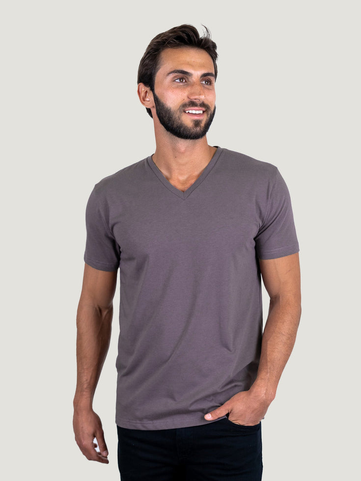 Purple Galaxy V Neck T Shirt | Fresh Clean Threads Canada