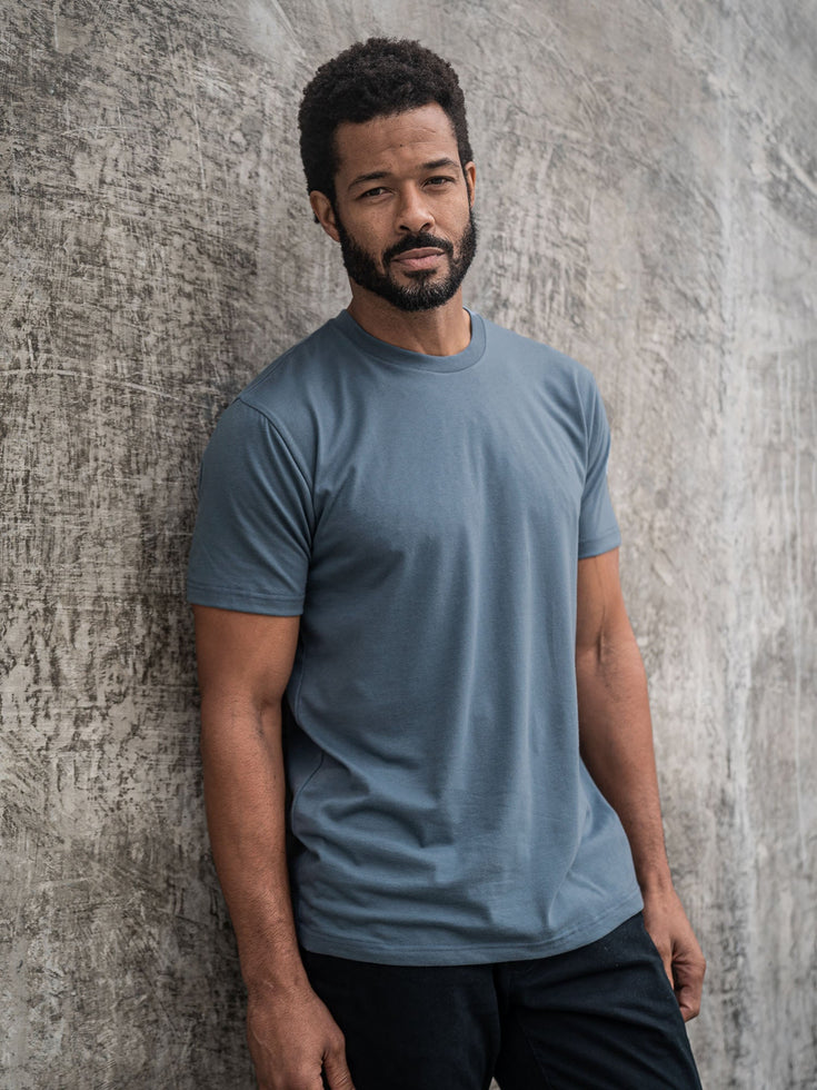 Storm Blue Crew Neck | Fresh Clean Threads Canada