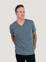 Storm Blue V-Neck StratuSoft Tee | Fresh Clean Threads Canada