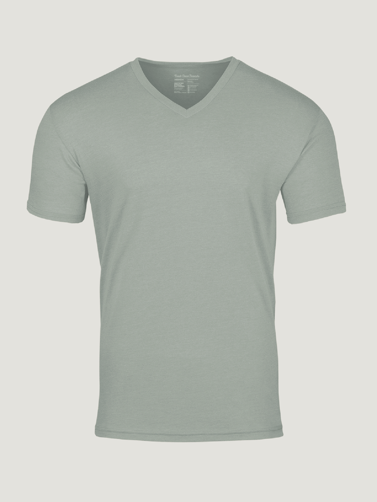 Vintage Green V-Neck Tee | Fresh Clean Threads